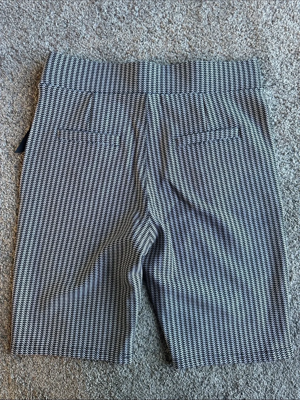Kay Unger Black and White Houndstooth Scuba Knit Shorts